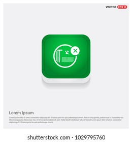 Jumping in Water Not Allowed IconGreen Web Button