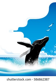Jumping whale