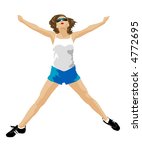 Jumping woman