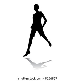 jumping woman