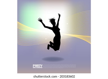 Jumping Woman Background