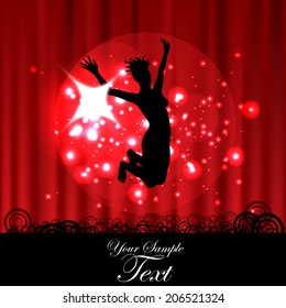Jumping Woman Background
