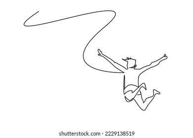 Junge Junge, der springen und in der Luft fliegen, jubelt glücklich
