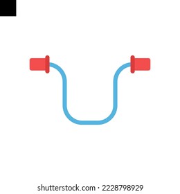 jumpingrope icon flat style vector