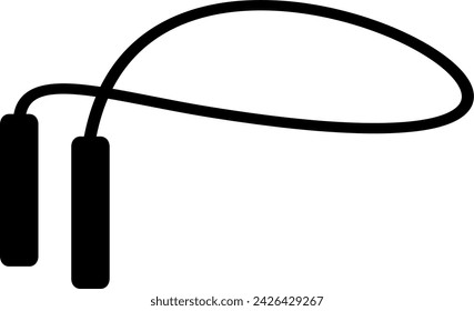 Jumping-rope Icon. Replaceable vector design.