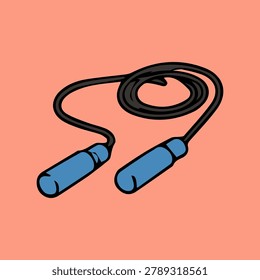 Jumprope cartoon icon illustration vector graphic