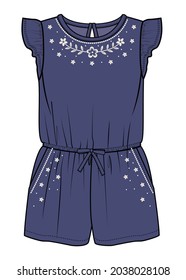 JUMPSUIT FOR GIRLS TEENS AND WOMEN WEAR VECTOR ILLUSTRATION