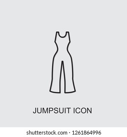 jumpsuit icon . Editable line jumpsuit icon from clothes. Trendy jumpsuit icon for web and mobile.