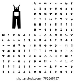 Jumpsuit icon illustration isolated vector sign symbol. editable clothes icons vector set.
