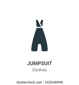 Jumpsuit vector icon on white background. Flat vector jumpsuit icon symbol sign from modern clothes collection for mobile concept and web apps design.