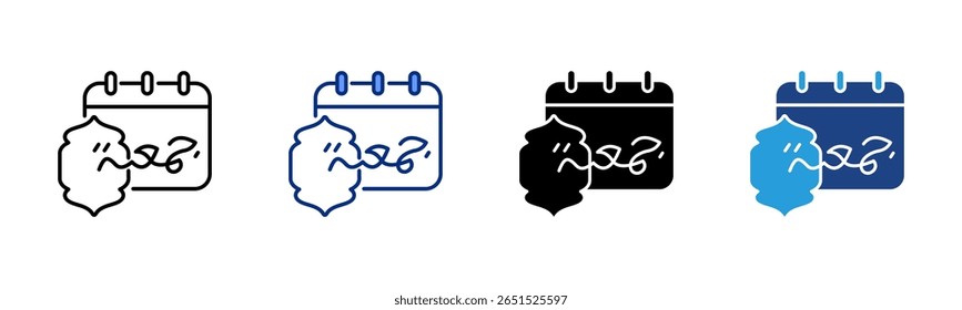 Jumu'Ah Prayer icon sheet coleção de vários estilos