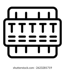 Icono de caja de conexiones. Icono del Vector de la caja de conexiones del contorno para el Diseño web aislado en el fondo blanco