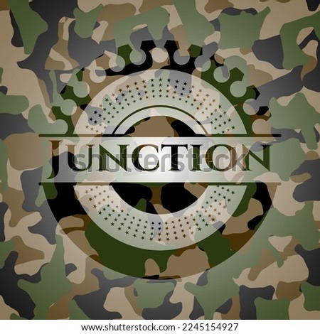 Junction camouflage emblem. Vector Illustration. Detailed. 