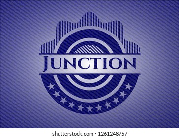 Junction emblem with jean texture
