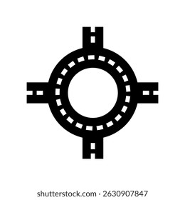 junction highway road glyph icon vector. junction highway road sign. isolated symbol illustration