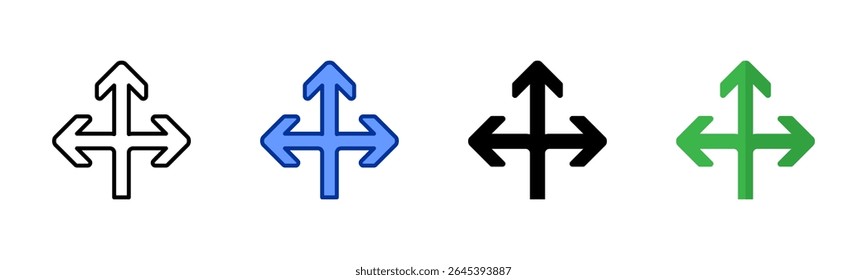 Colección de múltiples estilos de hoja de iconos de unión