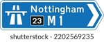 At a junction leading directly into a motorway (junction number may be shown on a black background), The Highway Code Traffic Sign, Signs giving orders, Signs with red circles are mostly prohibitive. 