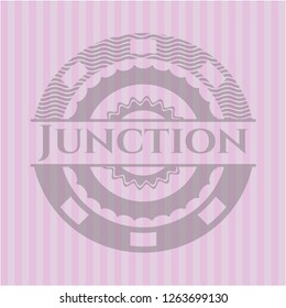 Junction pink emblem. Vintage.