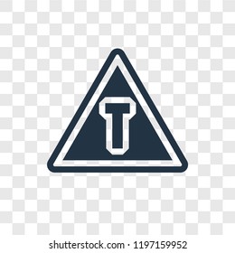 Junction vector icon isolated on transparent background, Junction transparency logo concept