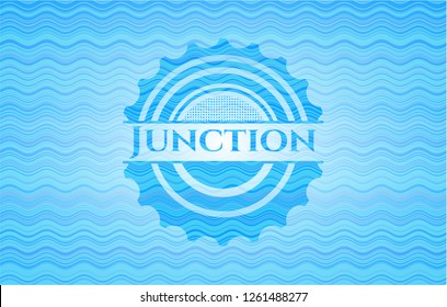 Junction water concept style emblem.