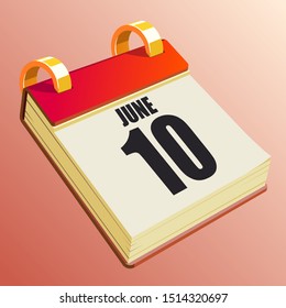 June 10 on Red Calendar
