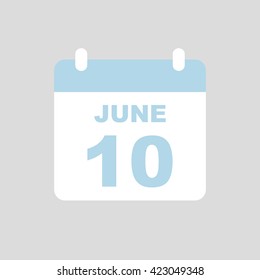 JUNE 10,calendar icon.