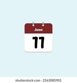 June 11th: Calendar Date Illustration