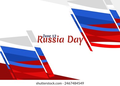 June 12, Russian Day. Happy Russian Day vector illustration. Suitable for greeting card, poster and banner