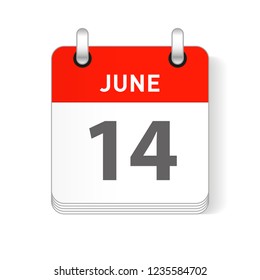 June 14 date visible on a page a day organizer calendar