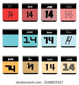 June 14th Calendar Designs: Twelve Unique Variations