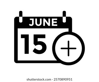 June 15 - Daily Calendar Icon with day of month
