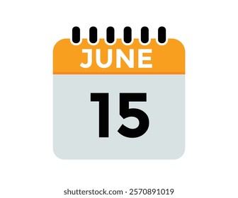 June 15 - Daily Calendar Icon with day of month
