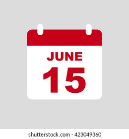 JUNE 15,calendar icon.