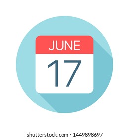 June 17 - Calendar Icon - Vector Illustration