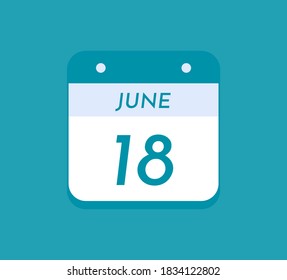 June 18 Single Day Calendar, 18 June