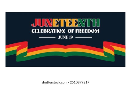 June 19 2022 African American Liberation Day. Flat vector modern illustration 