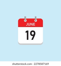 June 19 Concept Design. Vector Illustration.