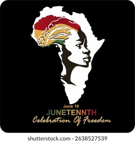 June 19. Emancipation or Freedom Day. American annual holiday banner. Juneteenth poster, June 19 Vector illustration