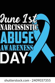 
June 1st Narcissistic Abuse Awareness Day eps cut file for cutting machine