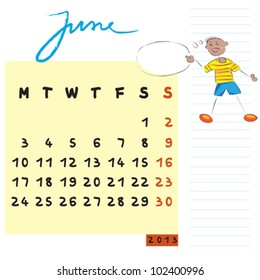 june 2013, calendar design with the communicator student profile for international schools