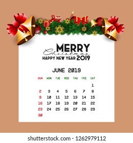 June 2019 Calendar Template