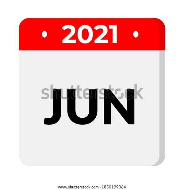 June 2021 Calendar Icon Editable Vector Stock Vector Royalty Free 1850199064