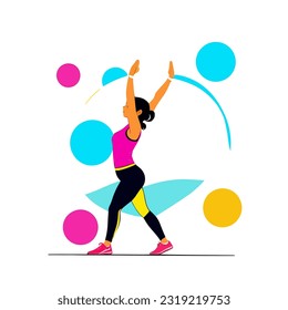 June 21 world yoga day, people doing yoga flat illustration