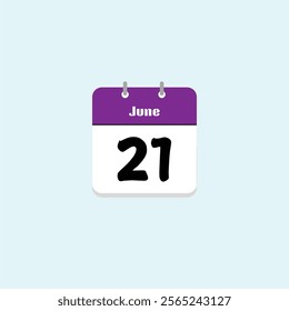 June 21st: Calendar Date Image