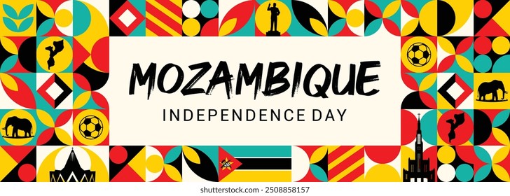 25 de junho, Dia da Independência de Moçambique ilustração vetorial