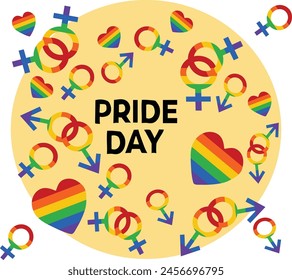 June 26 is Pride day Vector illustration. 
Good for banner, poster, greeting card, party card, invitation, template, advertising, campaign, and social media. 
