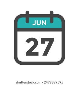 June 27 Calendar Day or Calender Date for Deadline or Appointment