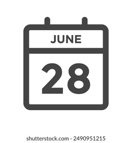 June 28 Calendar Day or Calender Date for Deadline or Appointment