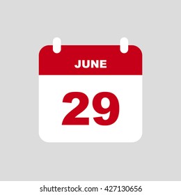 JUNE 29 calendar Icon.