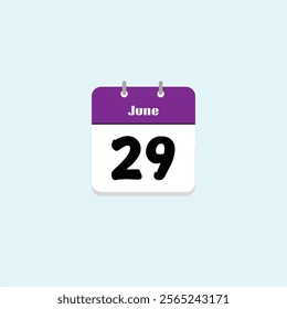June 29th: Calendar Date Illustration